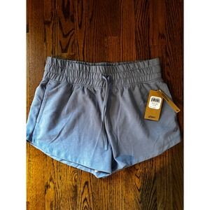 NWT ASICS Women's Blue Purple Athletic Shorts L Elastic Waist Drawstring Pockets